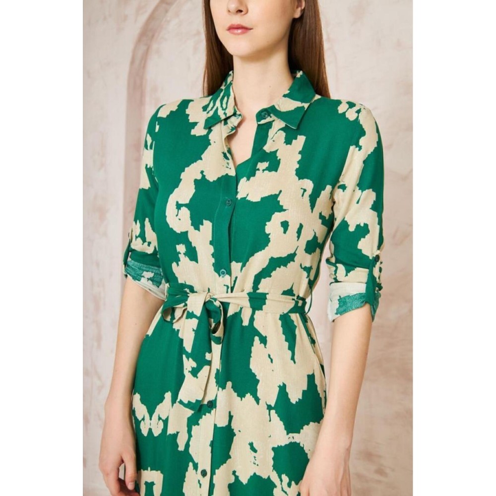 Pasaklı Giyim Pasaklı Giyim Kadın %100 Viskon Elbise Yeşil - Premium Kadın Giyim