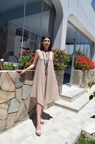 Pasaklı Giyim Kadın Viskon Pantolon Etek Tulum H5002308 Bej