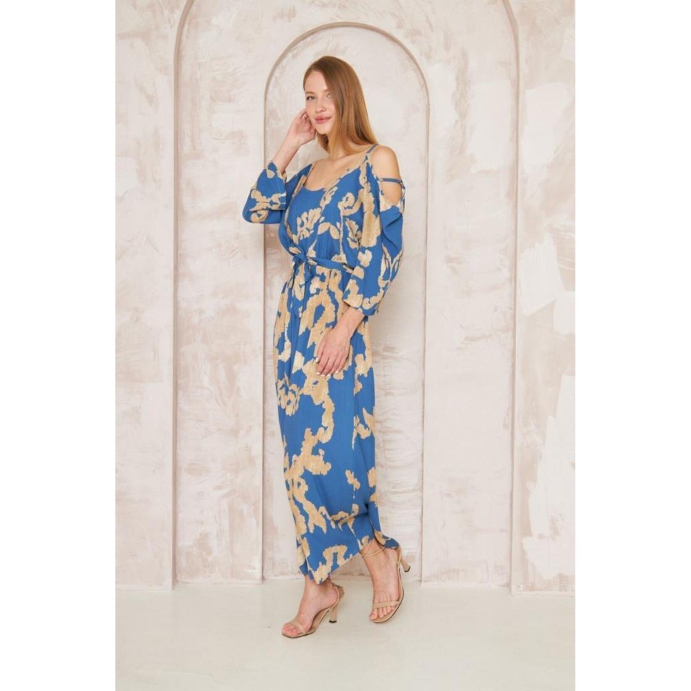 Pasaklı Giyim Pasaklı Giyim Kadın Omuz Dekolte Elbise İndigo - Premium Kadın Giyim