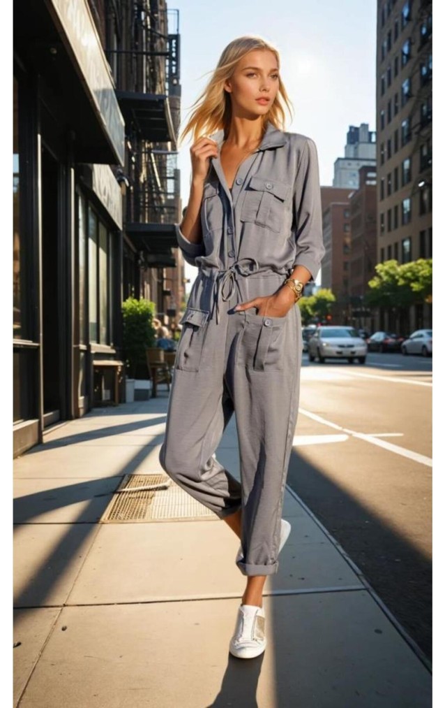 Pasaklı Giyim Kadın Safari Tulum Oversize 3164506 Antrasit