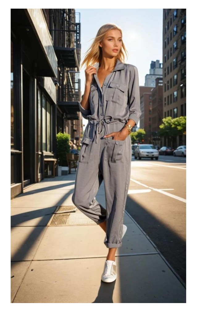 Pasaklı Giyim Kadın Safari Tulum Oversize 3164506 Antrasit