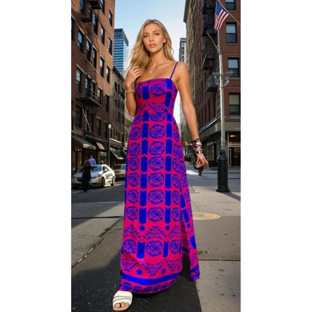 Pasaklı Giyim Pasaklı Giyim Kadın Sırtı Lastikli Viskon Elbise Fuşya - Premium Kadın Giyim