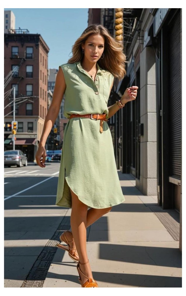 Pasaklı Giyim Kadın Derin Yırtmaçlı Elbise 3138253 Haki