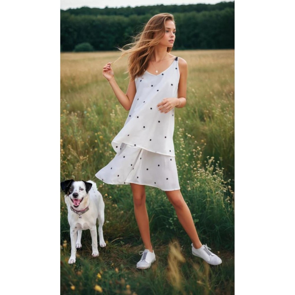 Pasaklı Giyim Pasaklı Giyim Kadın Şifon Elbise Beyaz - Premium Kadın Giyim