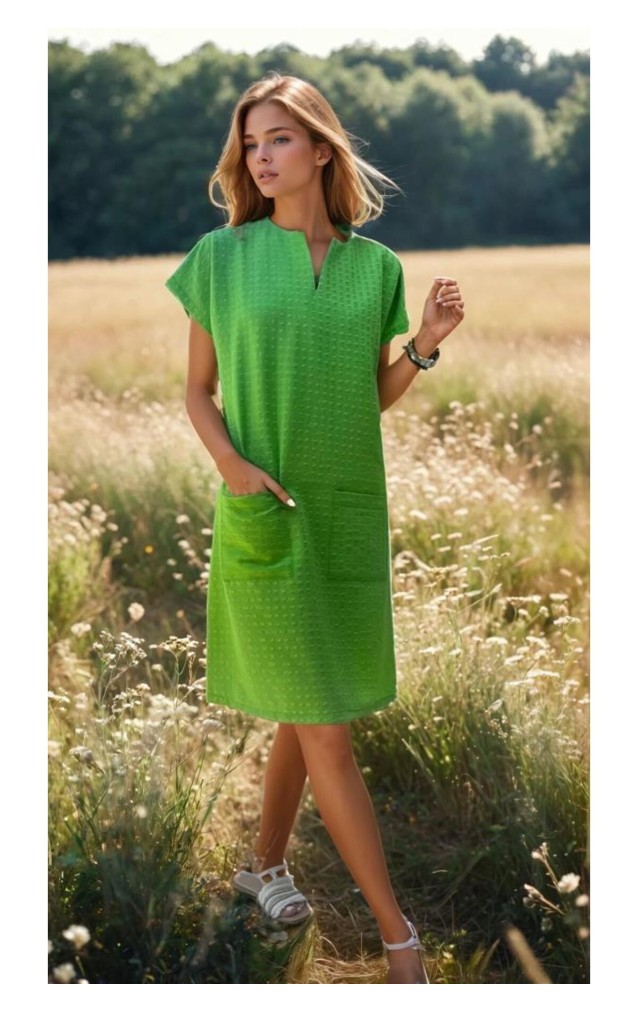 Pasaklı Giyim Kadın Özel Doku Giy Çık Midi Elbise 3655264 Yeşil