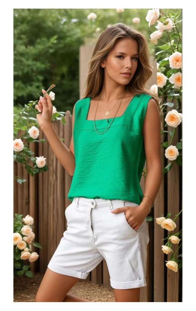 Pasaklı Giyim Kadın Kalın Askılı Bluz 2911275 Yeşil