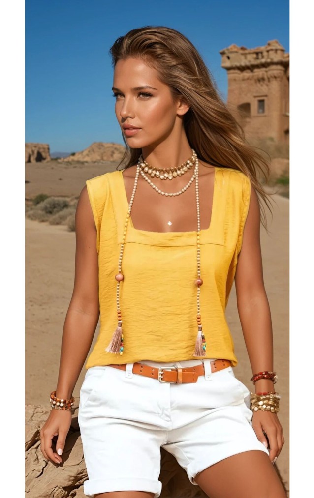 Pasaklı Giyim Kadın Kalın Askılı Bluz 2911275 Hardal