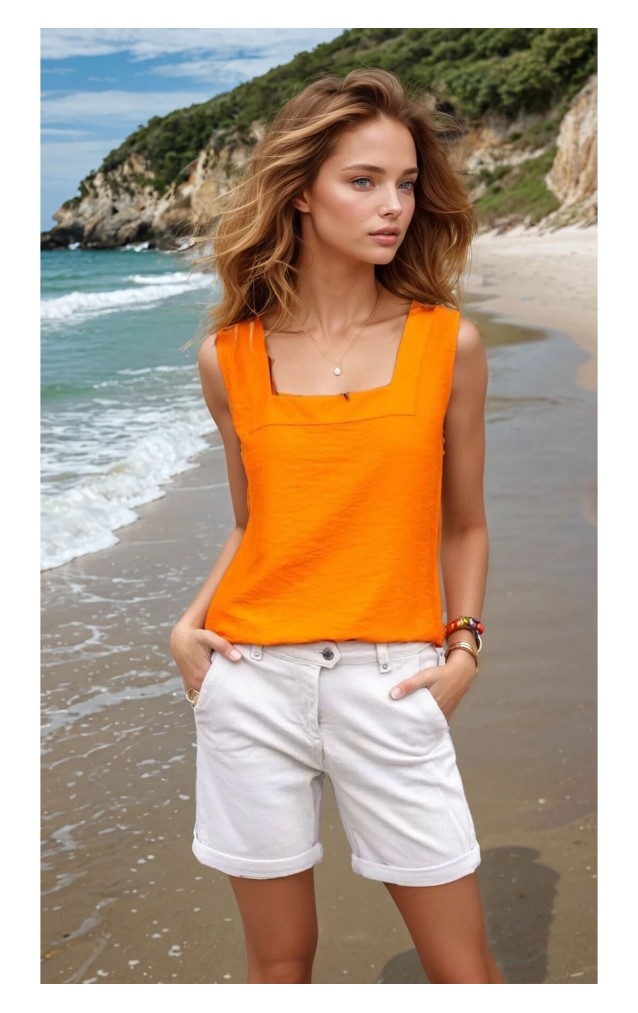 Pasaklı Giyim Kadın Kalın Askılı Bluz 2911275 Turuncu