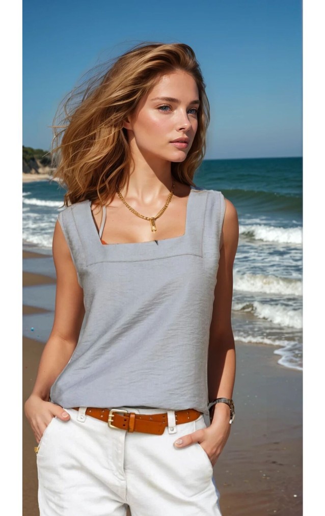 Pasaklı Giyim Kadın Kalın Askılı Bluz 2911275 Gri