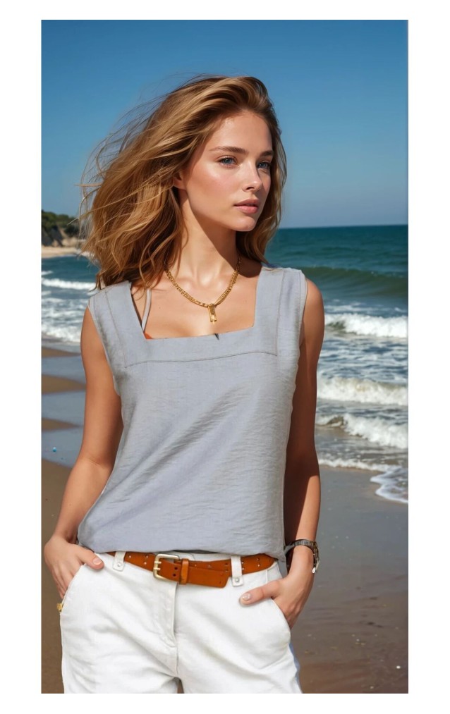 Pasaklı Giyim Kadın Kalın Askılı Bluz 2911275 Gri