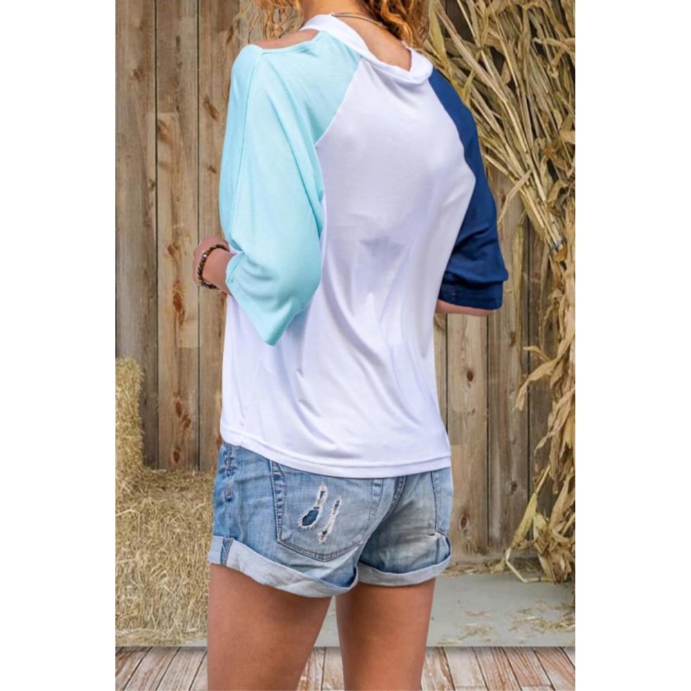 Pasaklı Giyim Pasaklı Giyim Kadın Dekolte T-Shirt Laci-Mint - Premium Kadın Giyim