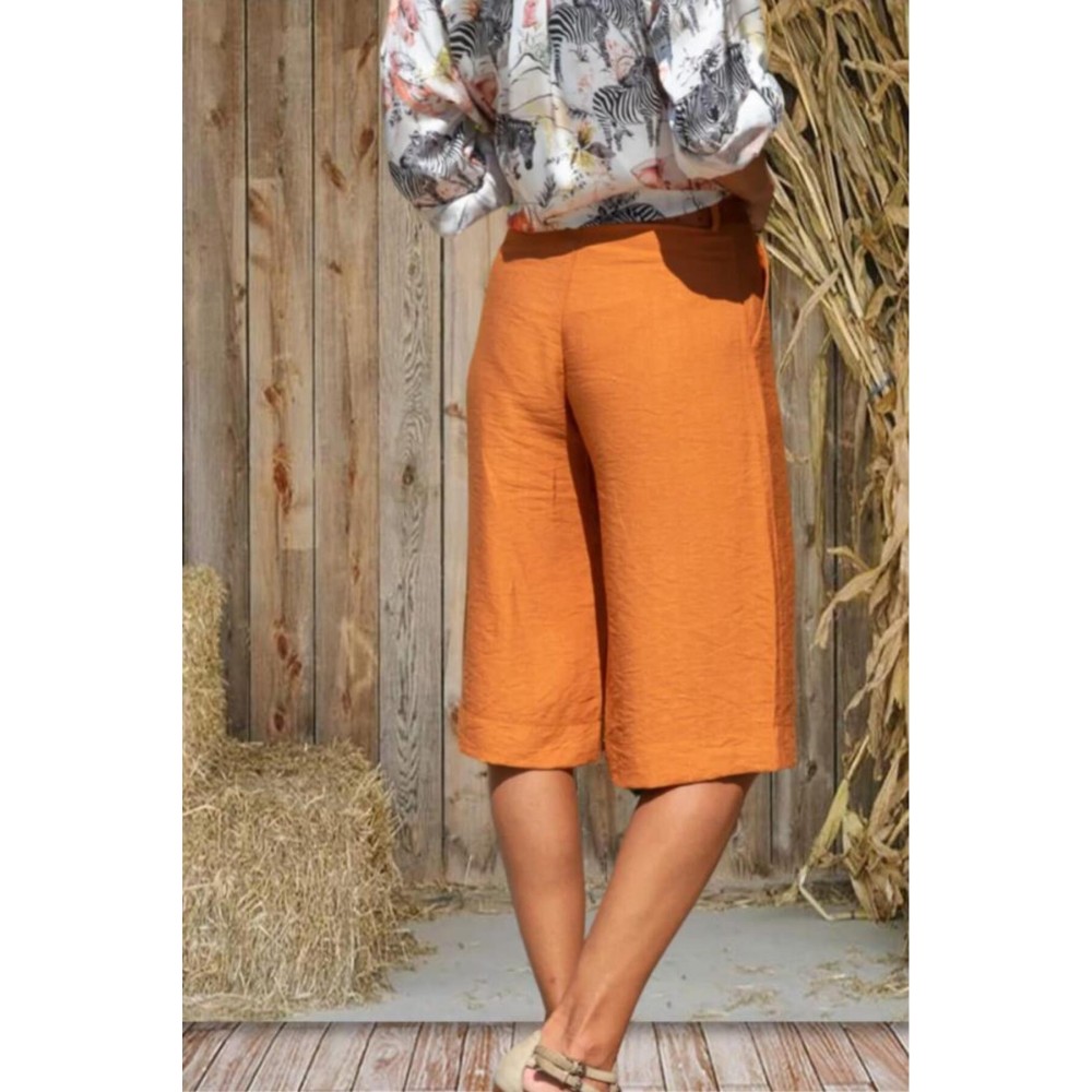 Pasaklı Giyim Pasaklı Giyim Kadın Duble Paça Bermuda Şort Kiremit - Premium Kadın Giyim