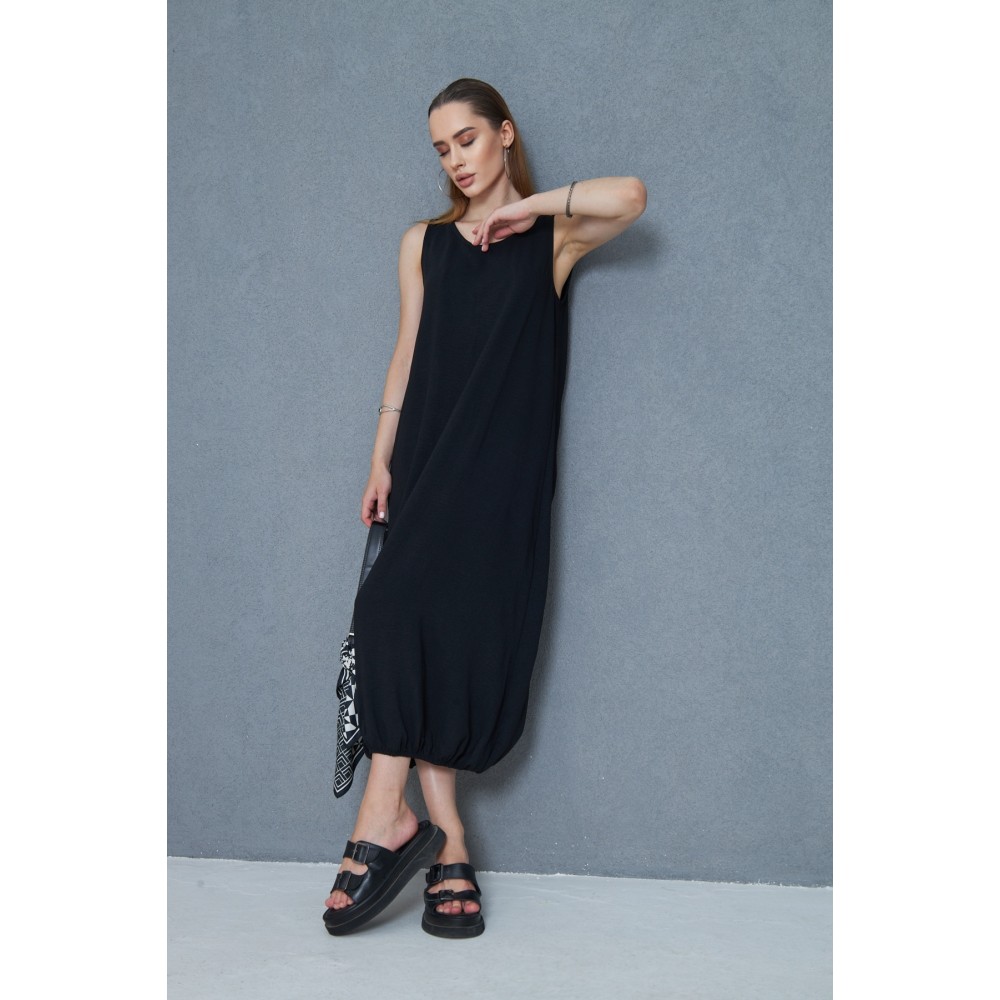 Pasaklı Giyim Pasaklı Giyim Kadın Eteği Lastikli Aerobin Yazlık Elbise Siyah - Premium Kadın Giyim
