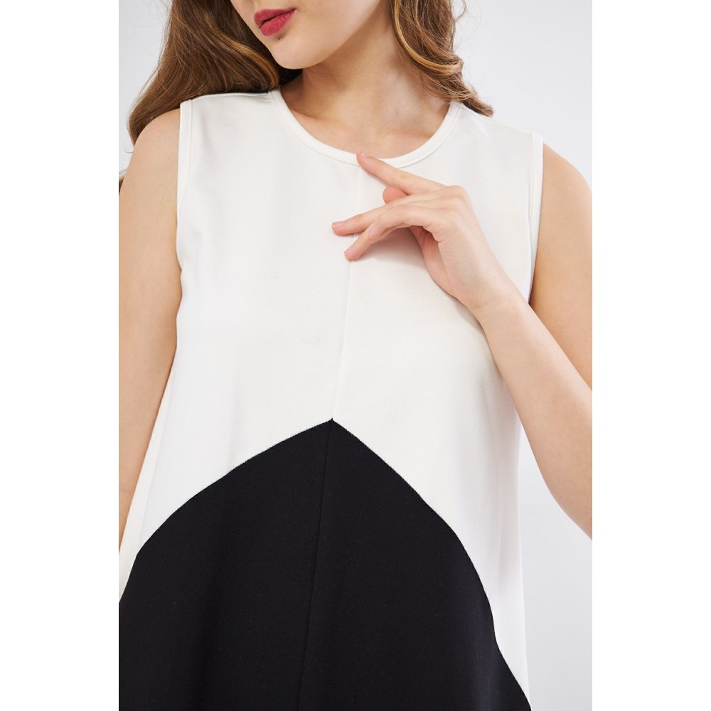 Pasaklı Giyim Pasaklı Giyim Kadın Mini Elbise iyah Beyaz - Premium Kadın Giyim