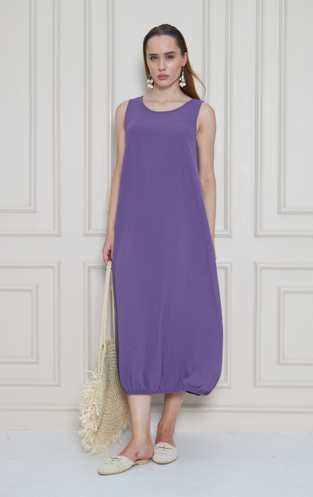 Pasaklı Giyim Kadın Eteği Lastikli Aerobin  Yazlık Elbise 3657286 Lila