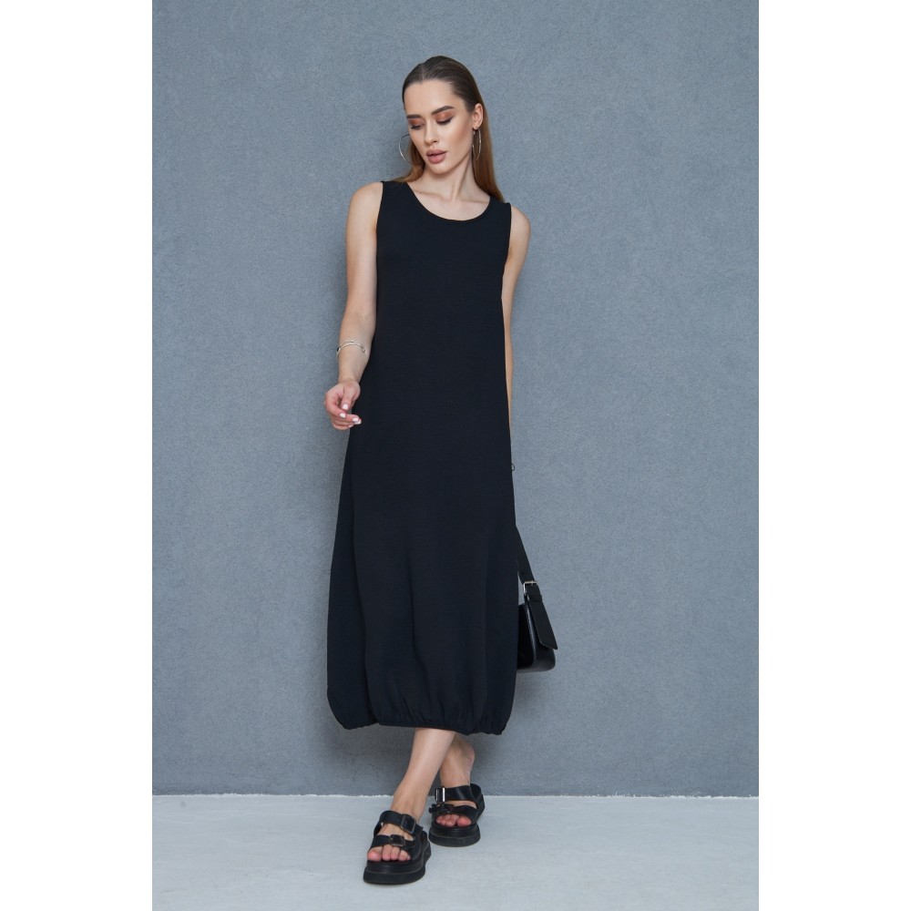 Pasaklı Giyim Pasaklı Giyim Kadın Eteği Lastikli Aerobin Yazlık Elbise Siyah - Premium Kadın Giyim