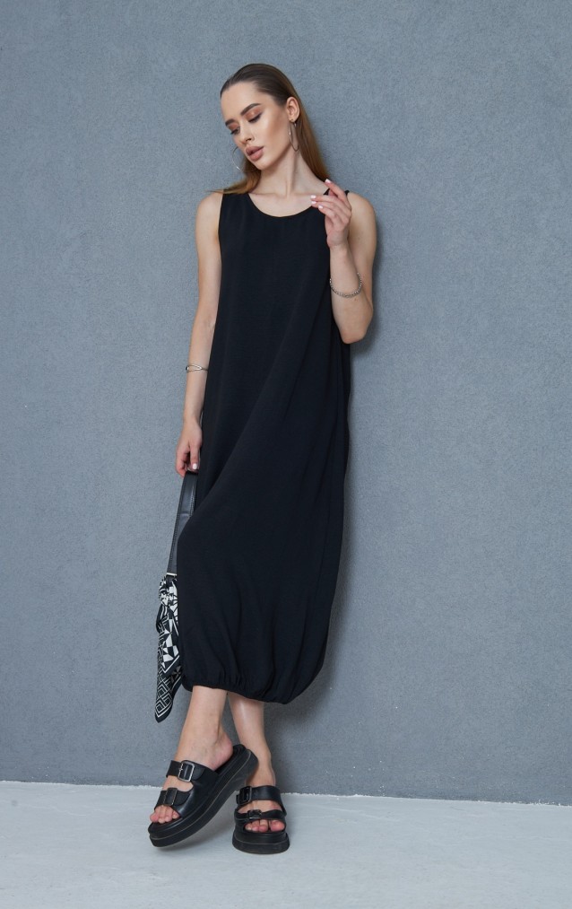 Pasaklı Giyim Kadın Eteği Lastikli Aerobin  Yazlık Elbise 3657286 Siyah