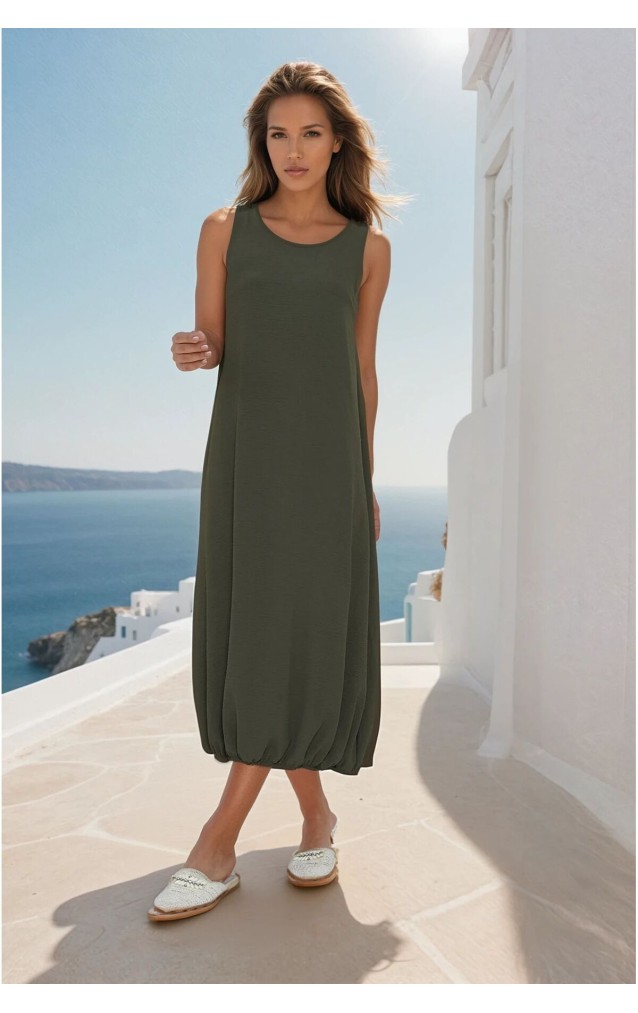 Pasaklı Giyim Kadın Eteği Lastikli Aerobin  Yazlık Elbise 3657286 Haki