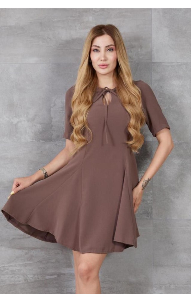 Pasaklı Giyim Kadın Mini Elbise 3752308 Kahverengi