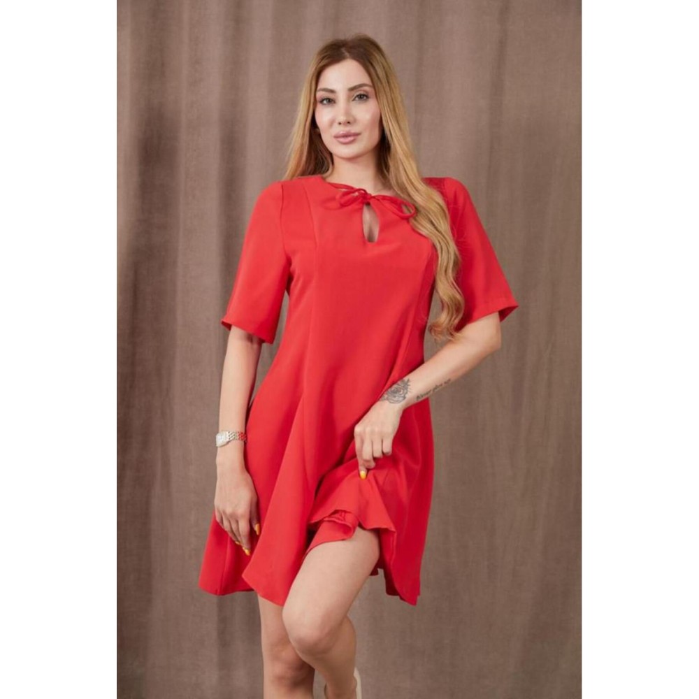 Pasaklı Giyim Pasaklı Giyim Kadın Mini Elbise Kırmızı - Premium Kadın Giyim