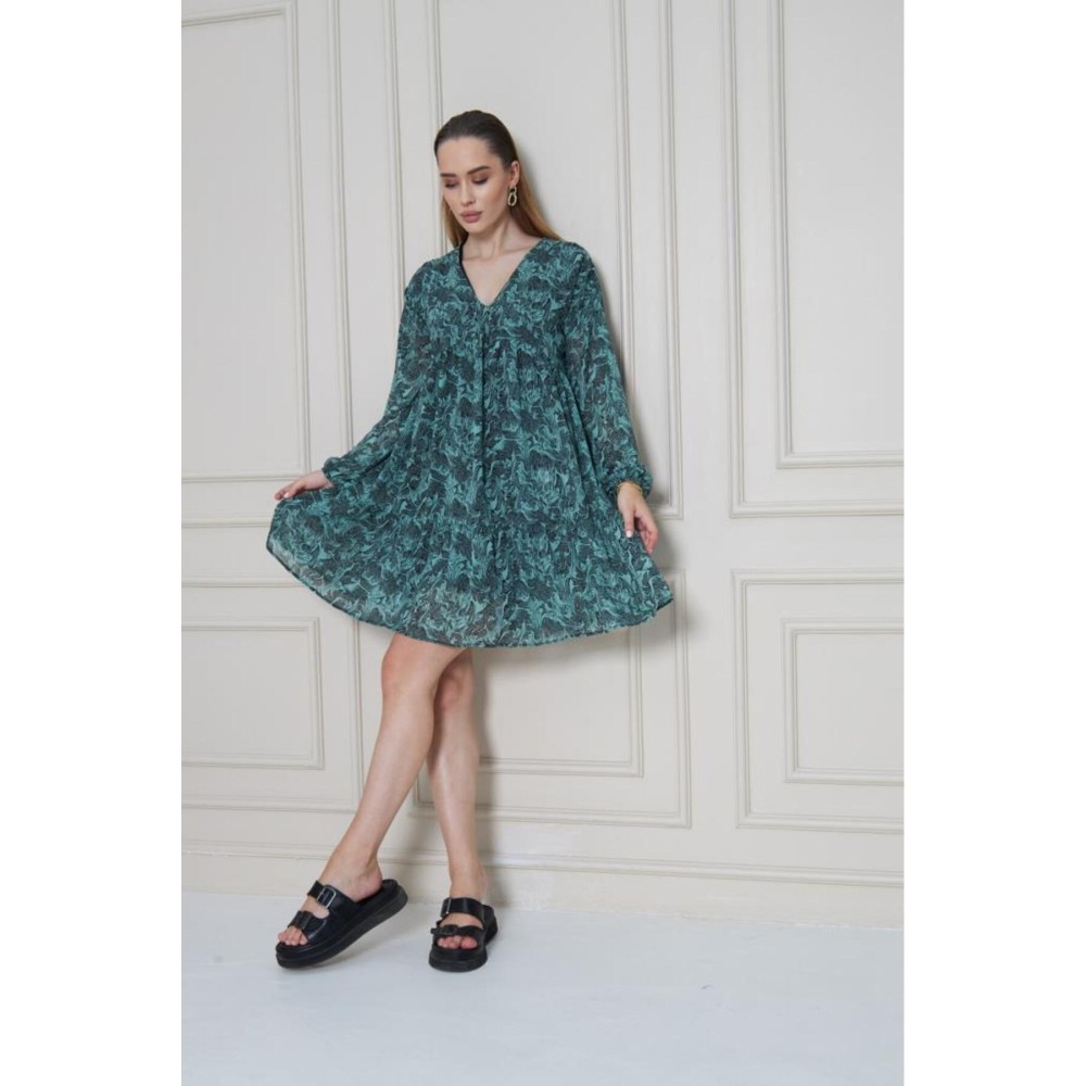 Pasaklı Giyim Pasaklı Giyim Kadın Şifon Elbise Yeşil - Premium Kadın Giyim