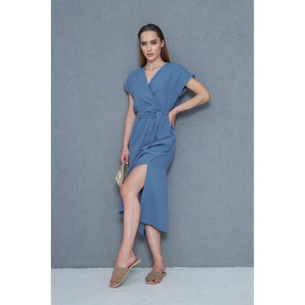 Pasaklı Giyim Pasaklı Giyim Kadın %100 Pamuk Müslin Elbise İndigo - Premium Kadın Giyim