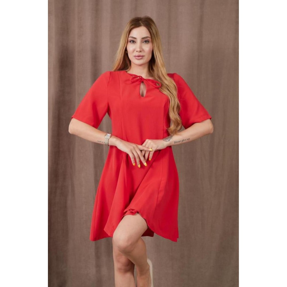 Pasaklı Giyim Pasaklı Giyim Kadın Mini Elbise Kırmızı - Premium Kadın Giyim