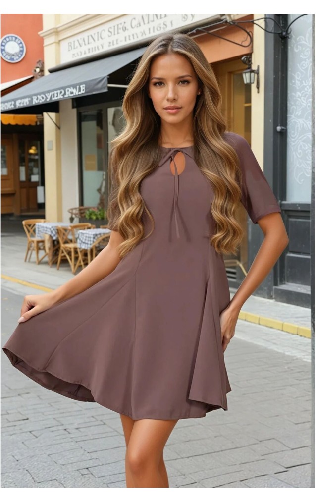 Pasaklı Giyim Kadın Mini Elbise 3752308 Kahverengi