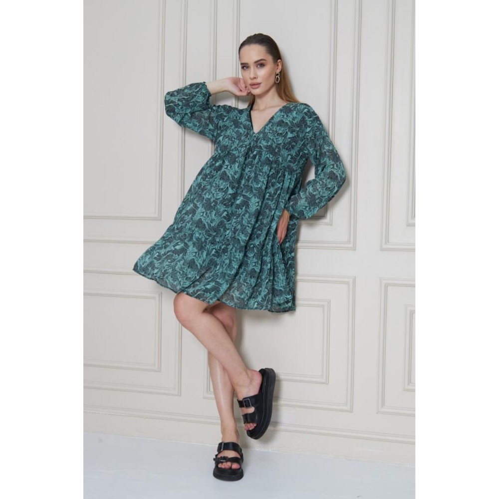 Pasaklı Giyim Pasaklı Giyim Kadın Şifon Elbise Yeşil - Premium Kadın Giyim