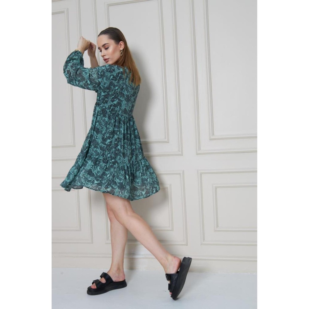 Pasaklı Giyim Pasaklı Giyim Kadın Şifon Elbise Yeşil - Premium Kadın Giyim