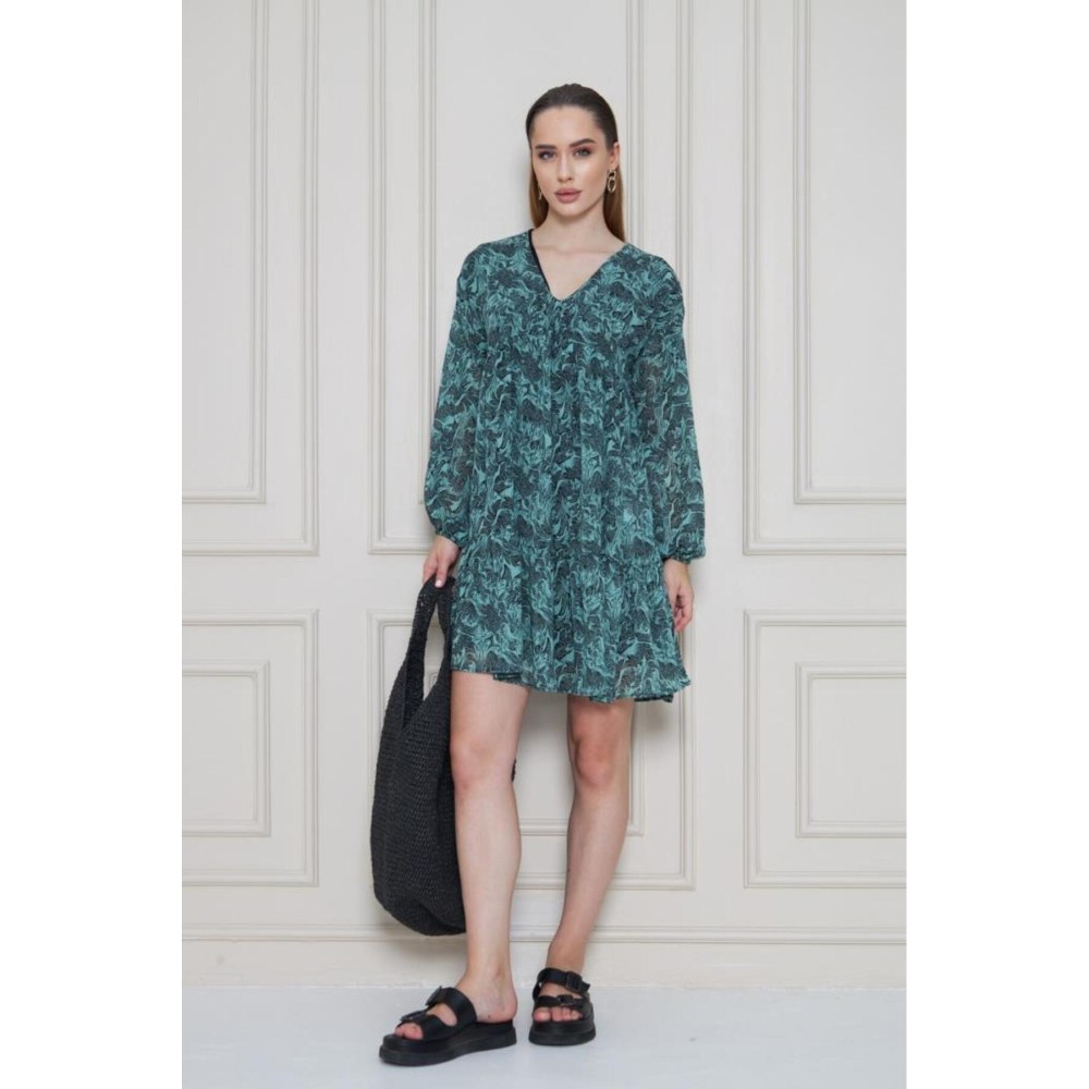 Pasaklı Giyim Pasaklı Giyim Kadın Şifon Elbise Yeşil - Premium Kadın Giyim