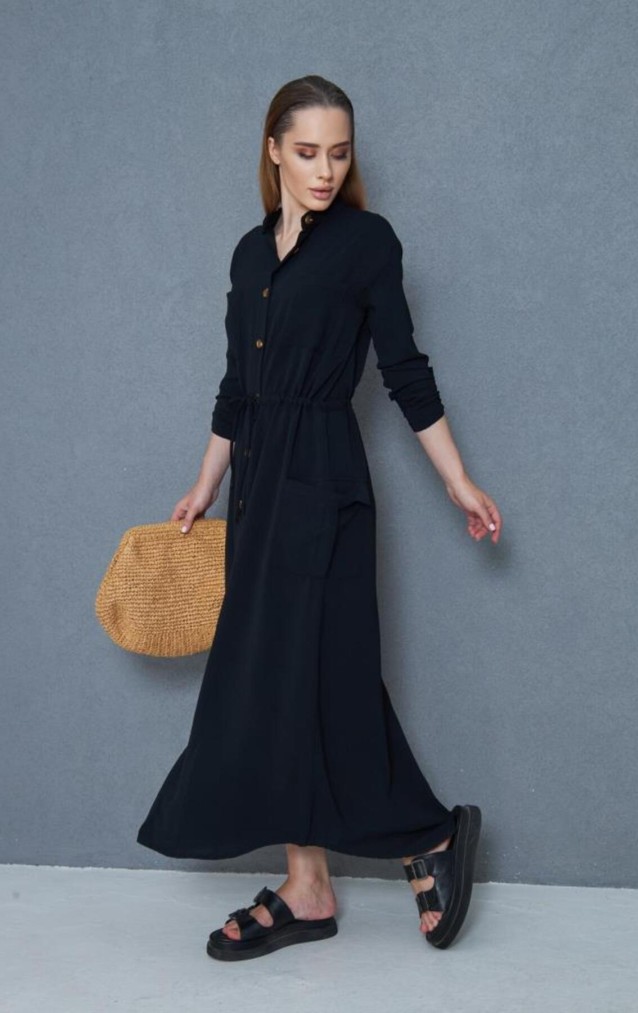 Pasaklı Giyim Kadın Premium Krep Elbise 3734462 Siyah