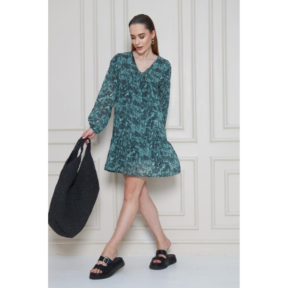 Pasaklı Giyim Pasaklı Giyim Kadın Şifon Elbise Yeşil - Premium Kadın Giyim