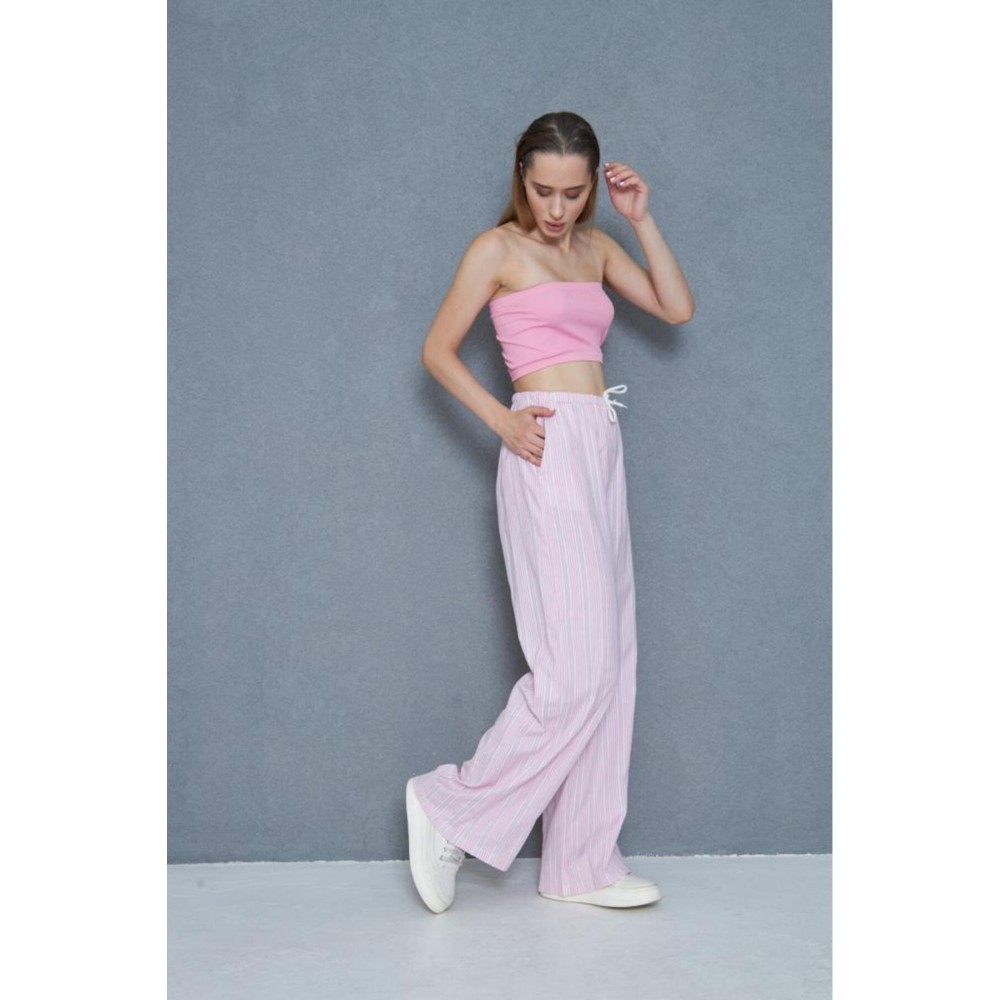 Pasaklı Giyim Pasaklı Giyim Kadın Fistolu Poplin Pantolon Pembe - Premium Kadın Giyim