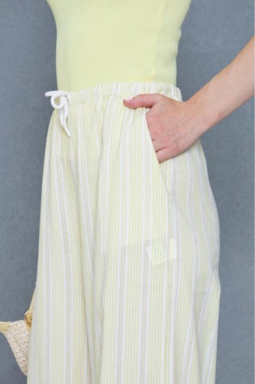 Pasaklı Giyim Kadın Fistolu Poplin Pantolon 3757176 Sarı