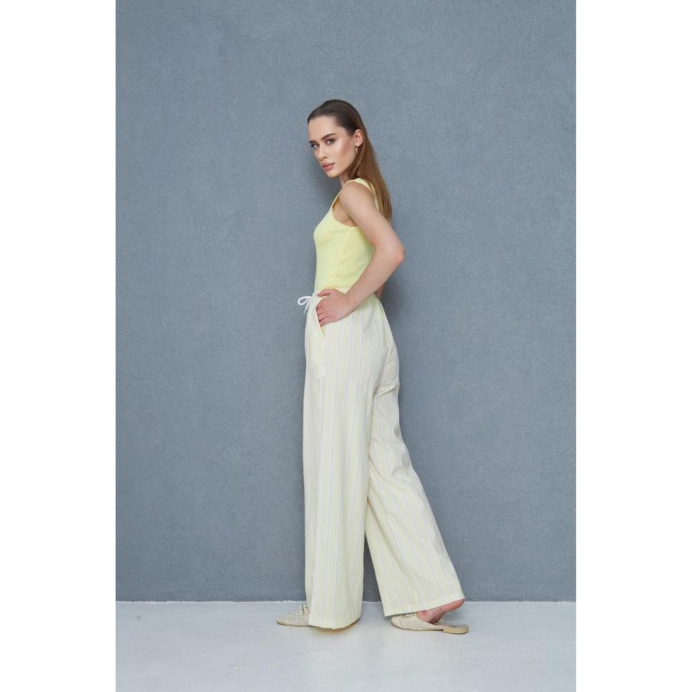 Pasaklı Giyim Pasaklı Giyim Kadın Fistolu Poplin Pantolon Sarı - Premium Kadın Giyim
