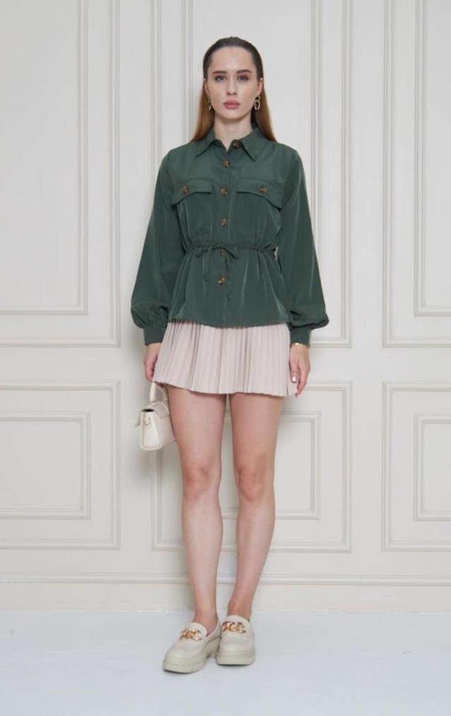 Pasaklı Giyim Kadın Kupra Gömlek 3738308 Haki