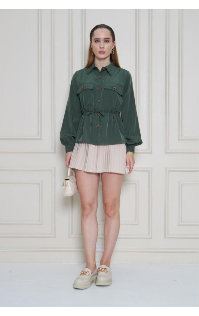 Pasaklı Giyim Kadın Kupra Gömlek 3738308 Haki