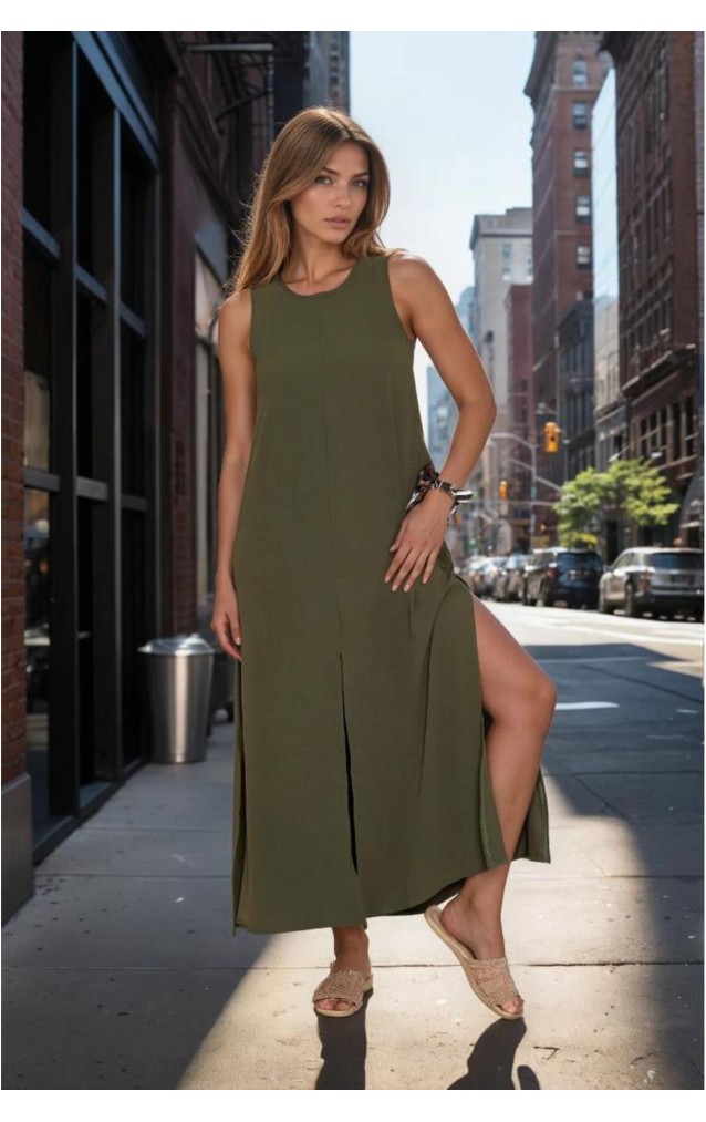 Pasaklı Giyim Kadın Bilek Boy Elbise 3760330 Haki