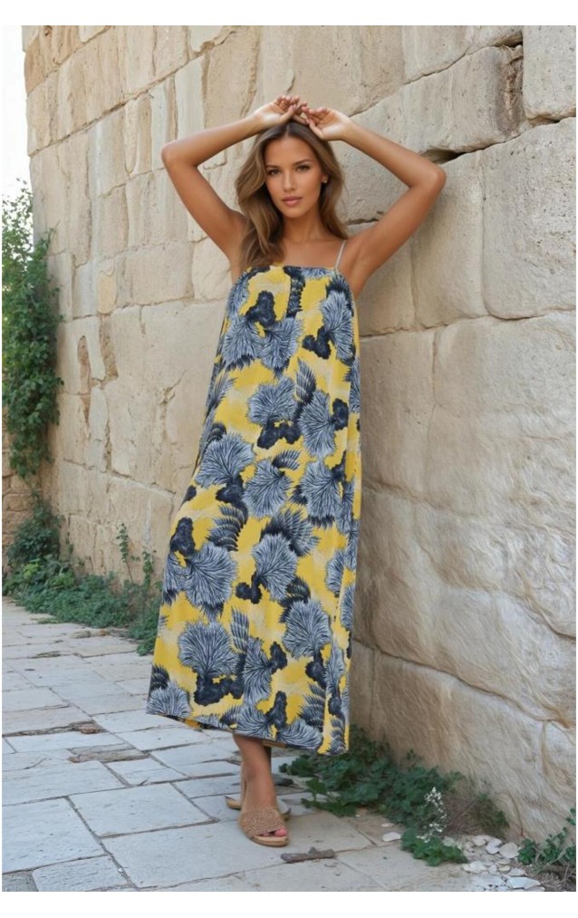 Kadın Straplez Astarlı Şifon Midi Yazlık Elbise 3753374