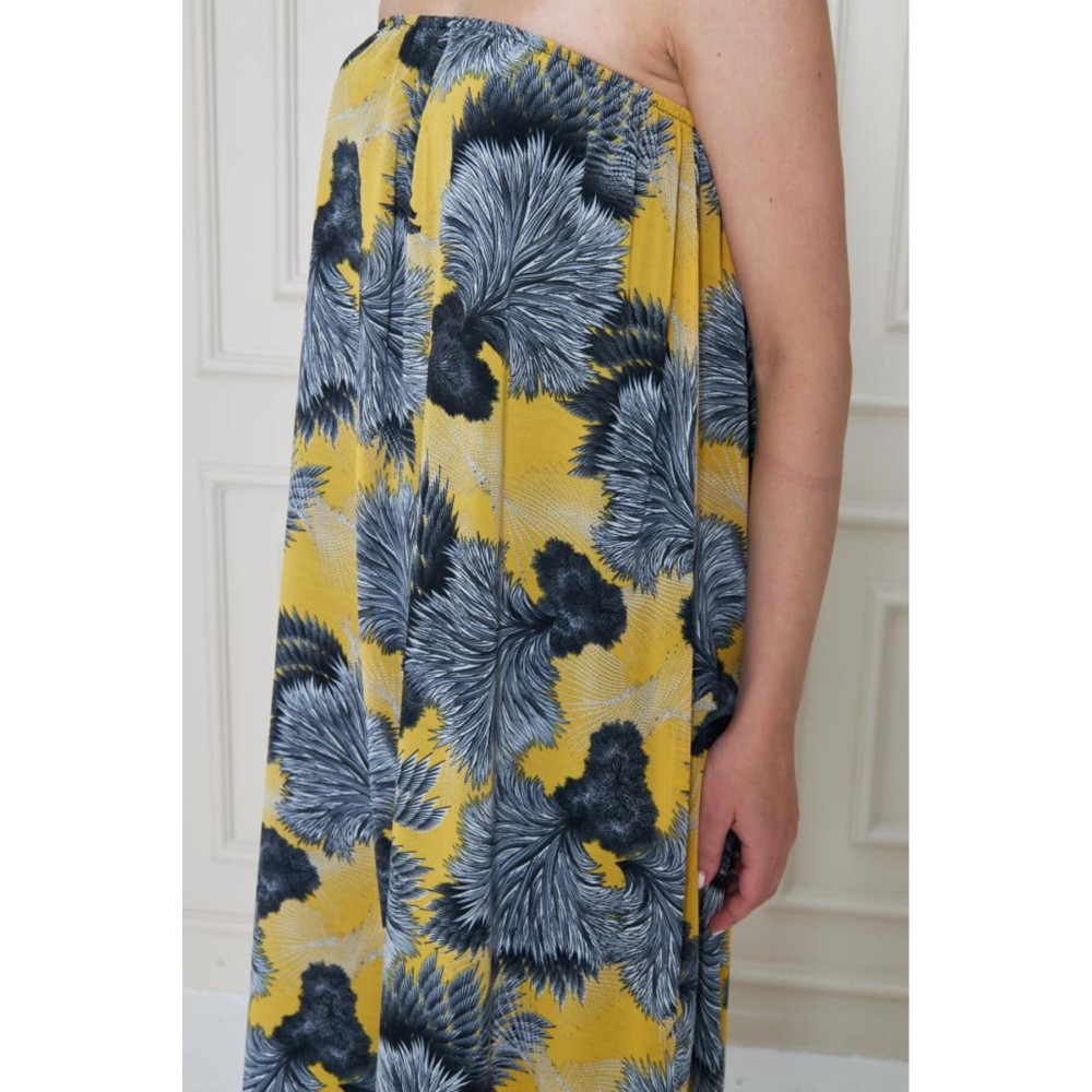 Pasaklı Giyim Kadın Straplez Astarlı Şifon Midi Yazlık Elbise - Premium Kadın Giyim