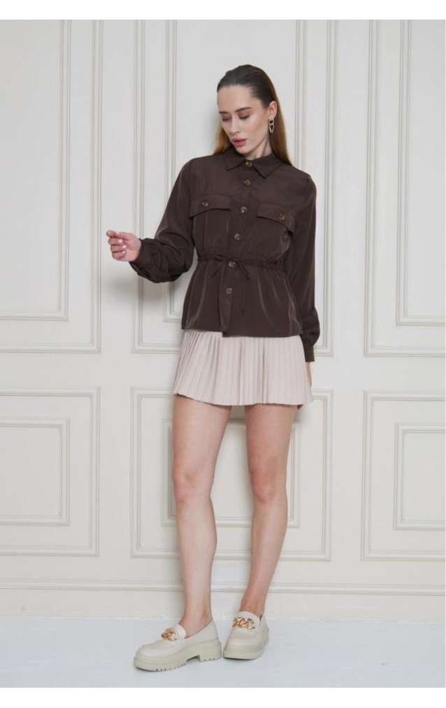 Pasaklı Giyim Kadın Kupra Gömlek 3738308 Kahverengi