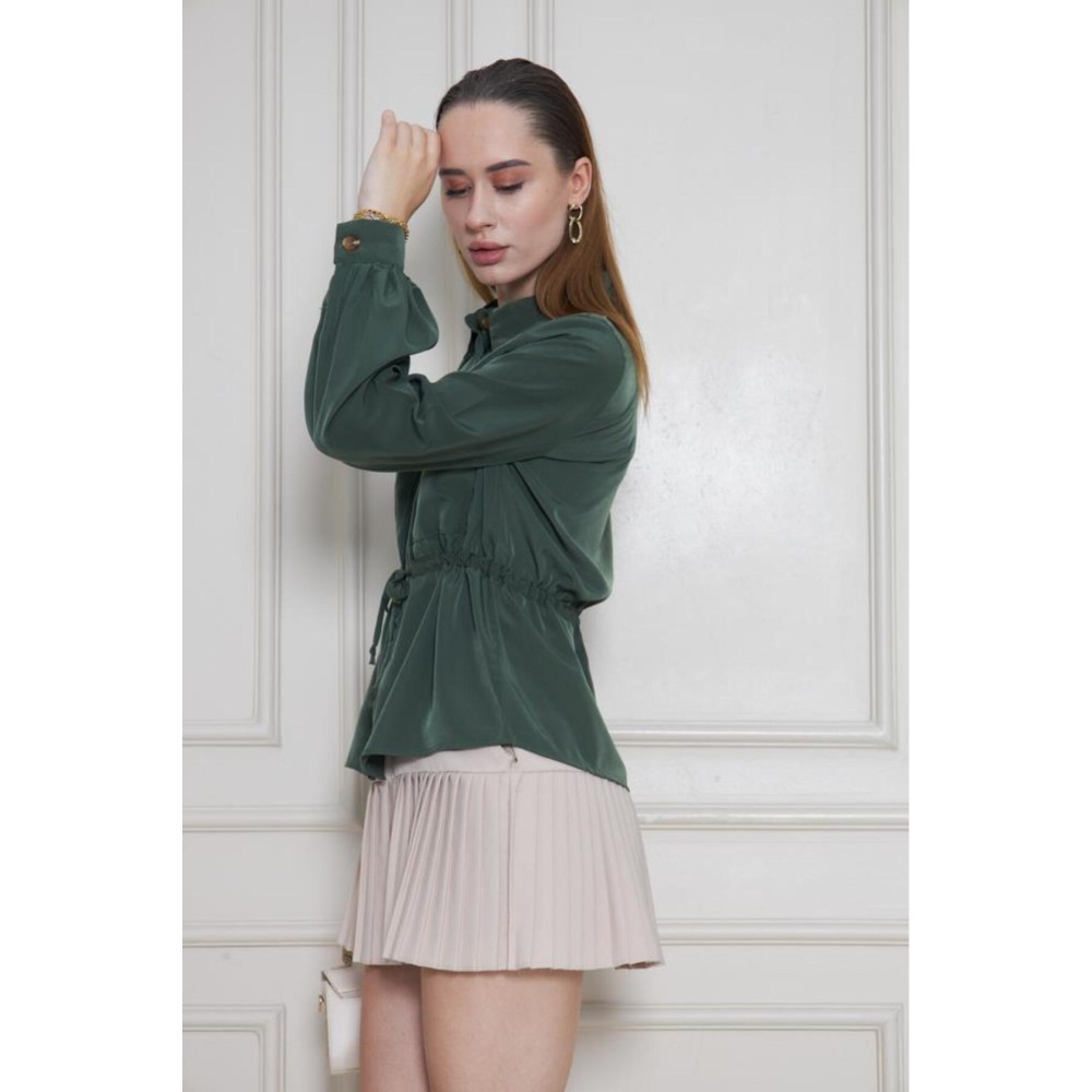 Pasaklı Giyim Pasaklı Giyim Kadın Kupra Gömlek Haki - Premium Kadın Giyim