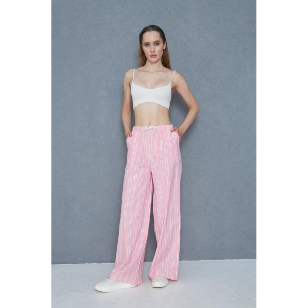 Pasaklı Giyim Pasaklı Giyim Kadın Fistolu Poplin Pantolon Fuşya - Premium Kadın Giyim