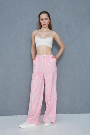 Pasaklı Giyim Kadın Fistolu Poplin Pantolon 3757176 Fuşya