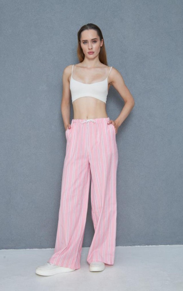 Pasaklı Giyim Kadın Fistolu Poplin Pantolon 3757176 Fuşya