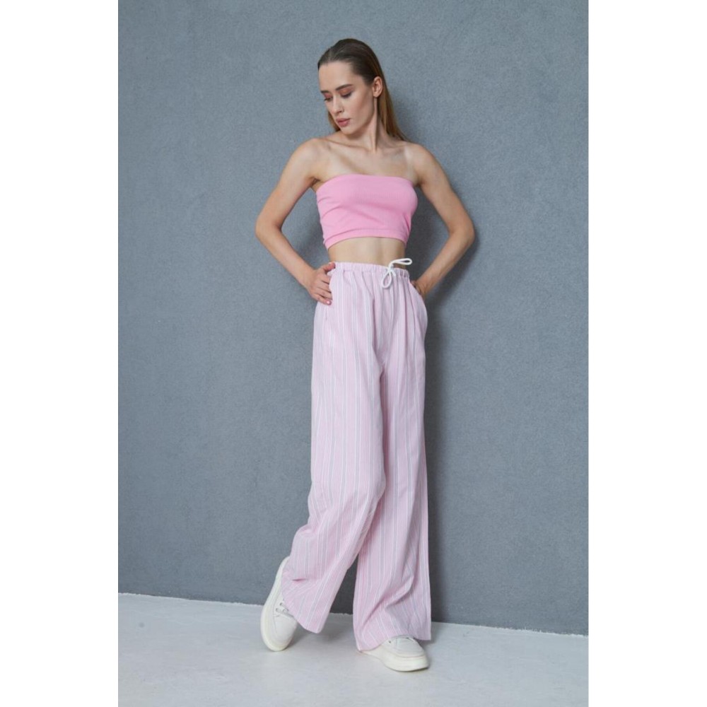 Pasaklı Giyim Pasaklı Giyim Kadın Fistolu Poplin Pantolon Pembe - Premium Kadın Giyim