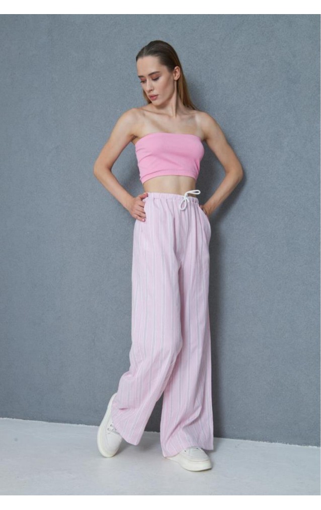 Pasaklı Giyim Kadın Fistolu Poplin Pantolon 3757176 Pembe