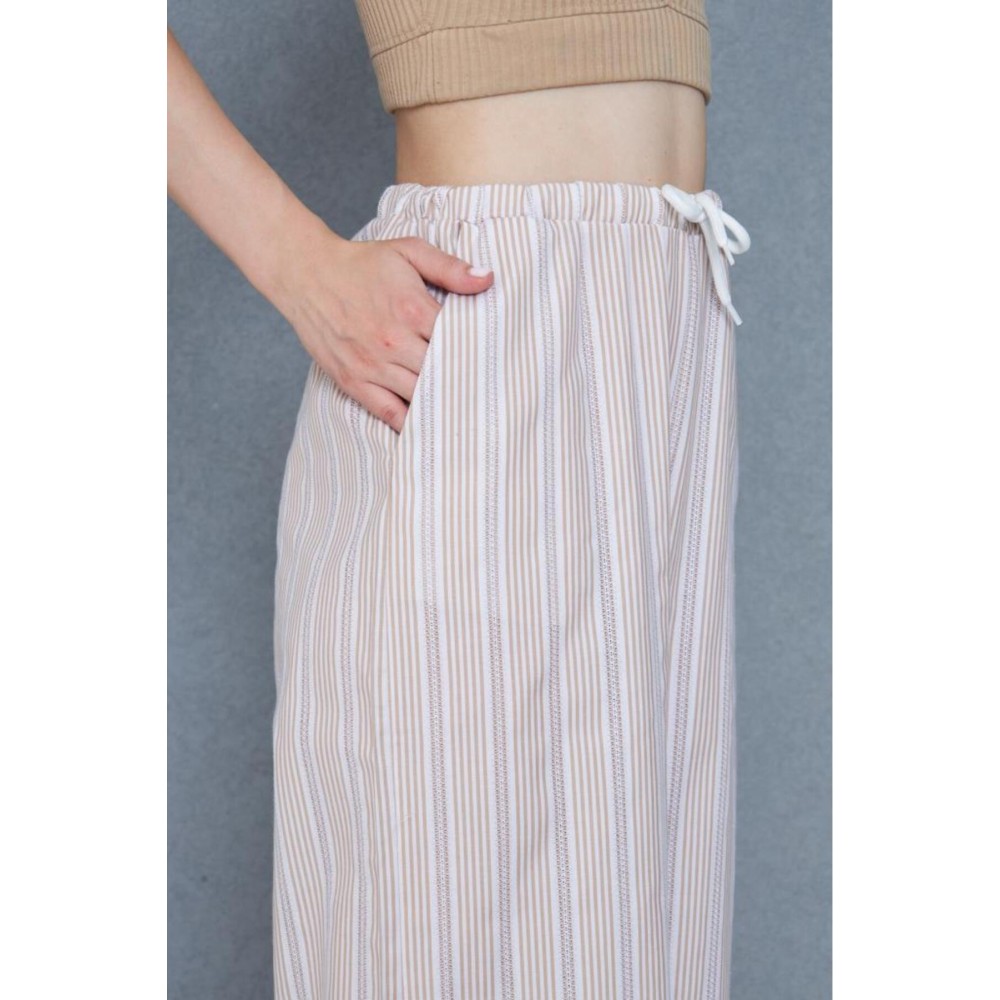 Pasaklı Giyim Pasaklı Giyim Kadın Fistolu Poplin Pantolon Bej - Premium Kadın Giyim