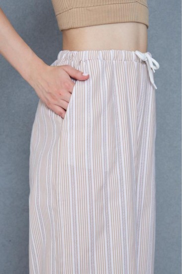 Pasaklı Giyim Kadın Fistolu Poplin Pantolon 3757176 Bej